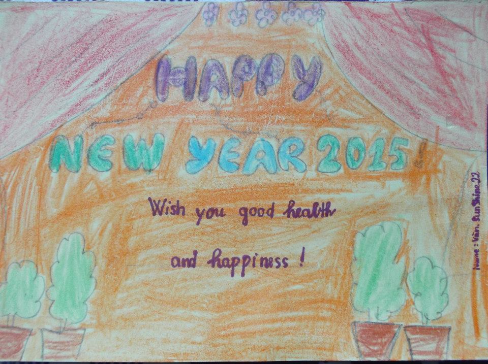 Thiệp "Happy New Year" Của Lớp Sunshine 22